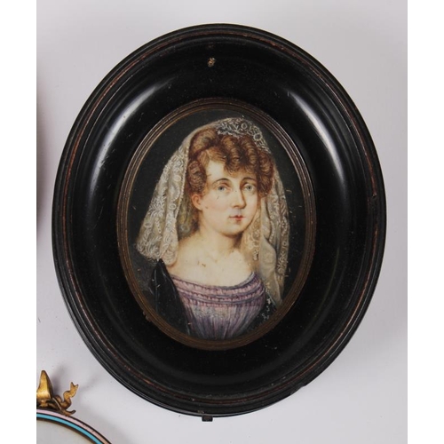 407 - An Edwardian portrait miniature, 