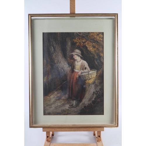 442 - After R Westall: a pair of prints, woman in a wood, in gilt strip frames