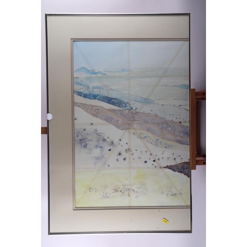 463 - Ulrich Schwanecke, '80: watercolour triptych landscape, largest 25