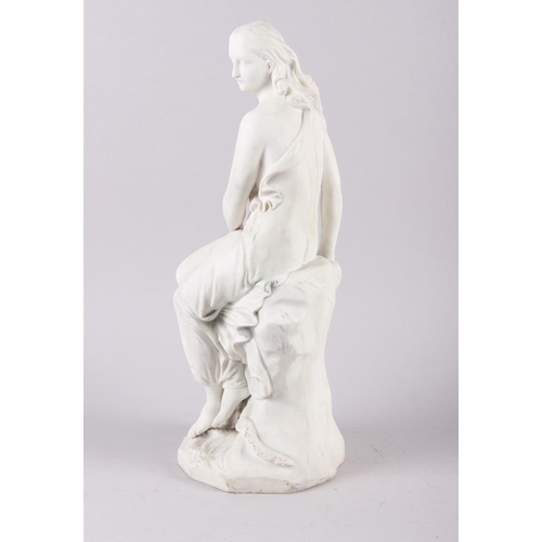 1 - John Bell: a Victorian Parian figure of a seated woman, Miranda, 15