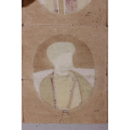 397 - Late 19th / early 20th century Anglo Indian portrait illustrations of Sikh Maharaja Ranjit Singh and... 