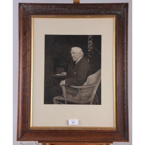 427 - J W Goodwood, 1912: a signed chromolithograph, classical maiden, in ebonised frame, Walton Adams, Re... 