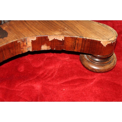 511 - A mid Victorian rosewood circular tilt top loo table, on square column and quadraform base, 48