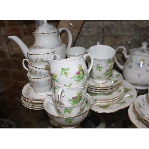 16 - A collection of part combination services, including Mayfair, Royal Albert, Richmond, Royal Doulton ... 