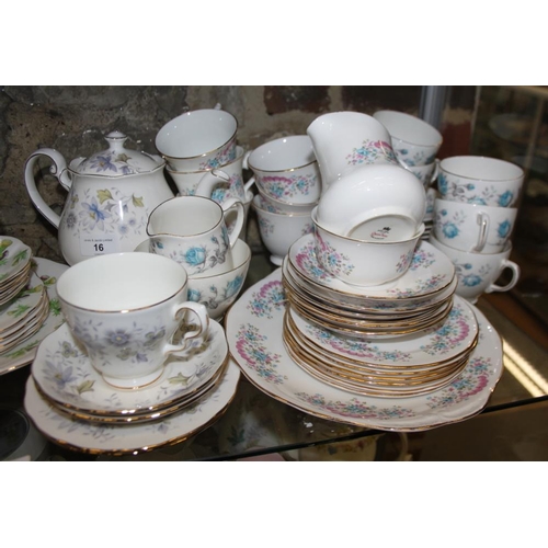 16 - A collection of part combination services, including Mayfair, Royal Albert, Richmond, Royal Doulton ... 