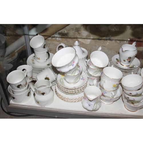 16 - A collection of part combination services, including Mayfair, Royal Albert, Richmond, Royal Doulton ... 