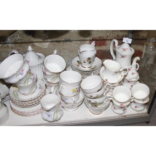 16 - A collection of part combination services, including Mayfair, Royal Albert, Richmond, Royal Doulton ... 