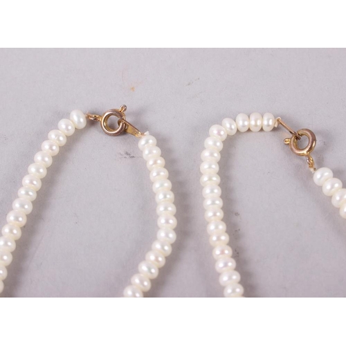 356 - Two graduated cultured pearl necklaces