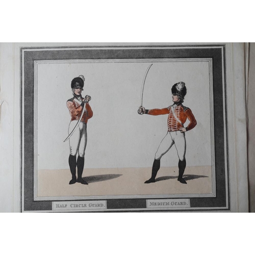 413 - Rowlandson, 1798: a set of twenty-three of twenty-four etchings, sword fighting techniques, unframed