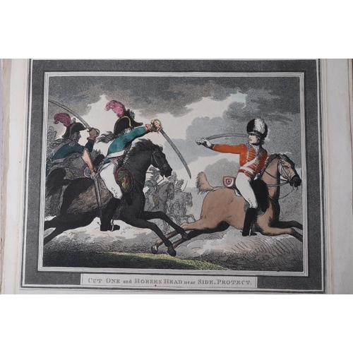 413 - Rowlandson, 1798: a set of twenty-three of twenty-four etchings, sword fighting techniques, unframed