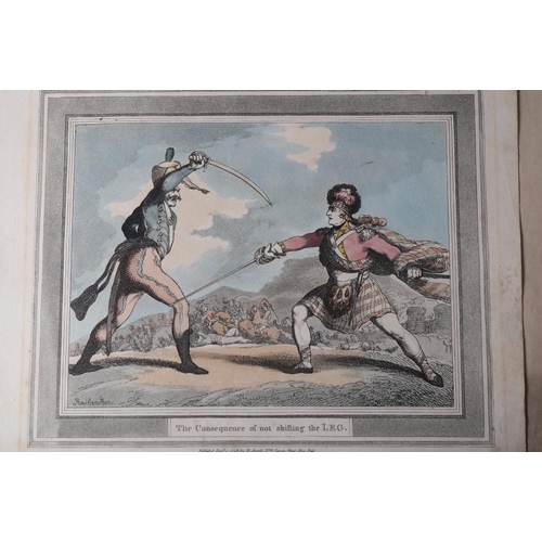 413 - Rowlandson, 1798: a set of twenty-three of twenty-four etchings, sword fighting techniques, unframed