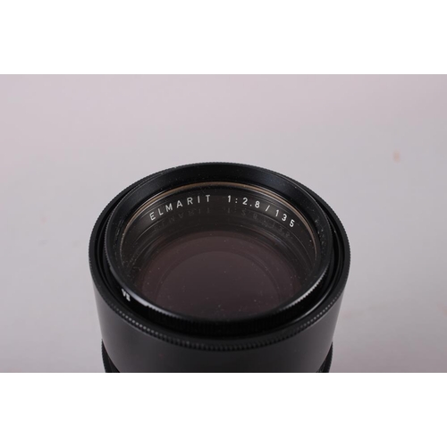 91 - A Leica (Leitz Canada) Elmarit 135mm f2.8 lens with adaptor for camera body, in original box