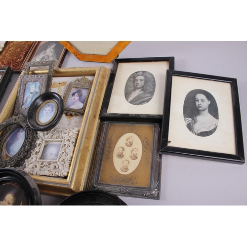 405 - A collection of framed miniature prints, various