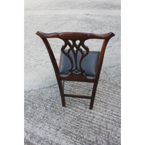 649 - A mahogany side chair of Georgian design with drop-in seat, on chamfered supports