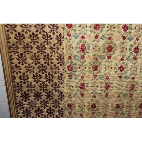 196 - A panel of 18th century? silk embroidered scroll and flower work, 26