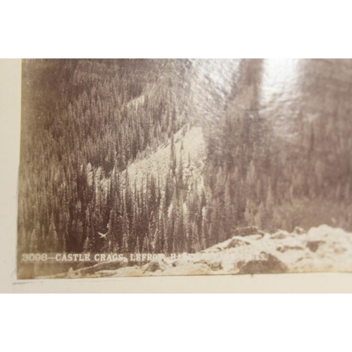 277 - An album of late 19th century black and white photographs views of Canada, inscribed 