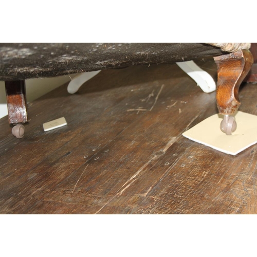 495 - An antique oak plank top refectory style dining table, on square taper stretchered supports, 82