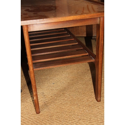 607 - A teak two-tier coffee table, 48