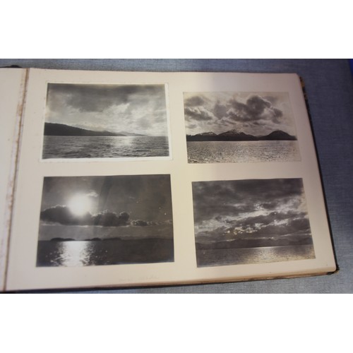 277 - An album of late 19th century black and white photographs views of Canada, inscribed 