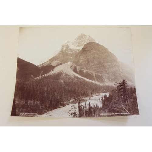 277 - An album of late 19th century black and white photographs views of Canada, inscribed 