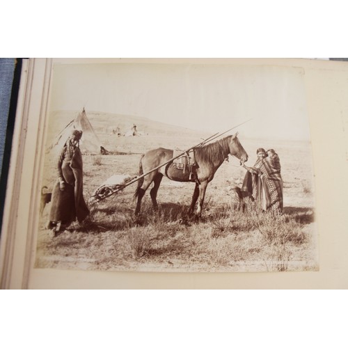 277 - An album of late 19th century black and white photographs views of Canada, inscribed 