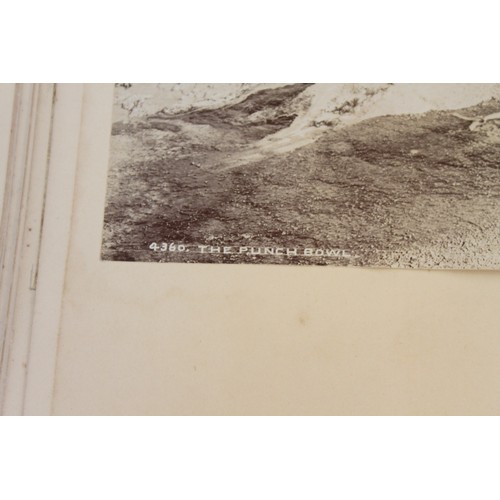 277 - An album of late 19th century black and white photographs views of Canada, inscribed 