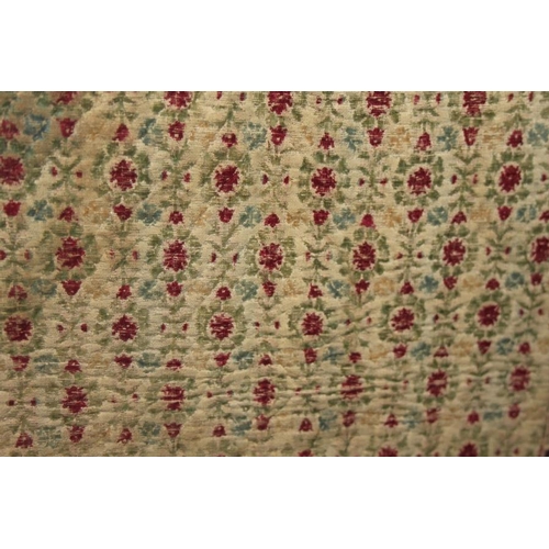 165 - A panel of 18th century? silk embroidered scroll and flower work, 26