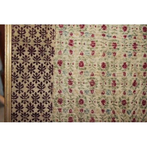 165 - A panel of 18th century? silk embroidered scroll and flower work, 26