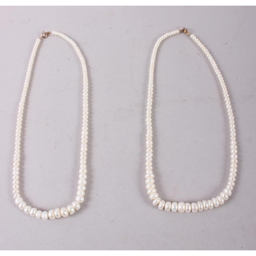 290 - Two graduated cultured pearl necklaces