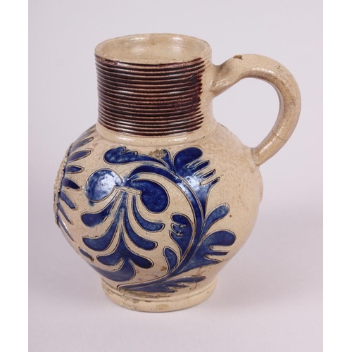 2 - An early 18th century German stoneware jug with GR monogram, 5