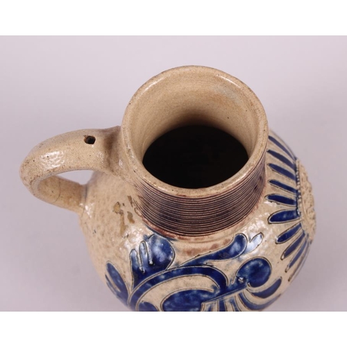 2 - An early 18th century German stoneware jug with GR monogram, 5