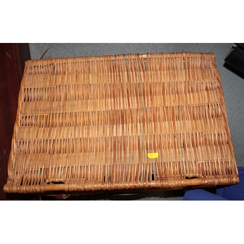 205 - A 1930s Sirran picnic set for four, in canework basket