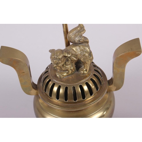 216 - A brass censer table lamp, 12