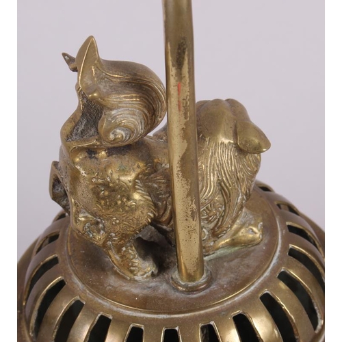 216 - A brass censer table lamp, 12