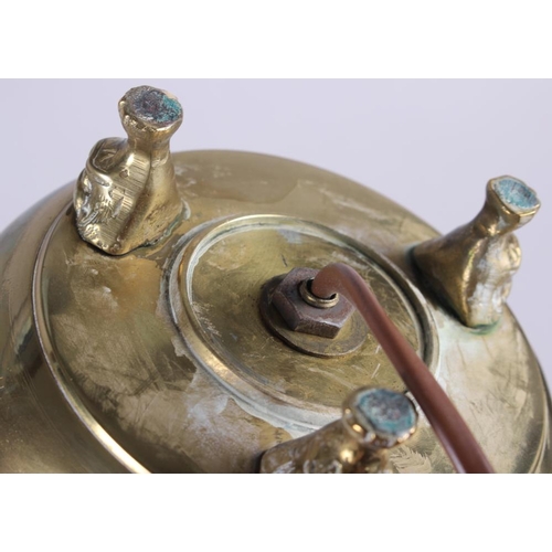 216 - A brass censer table lamp, 12