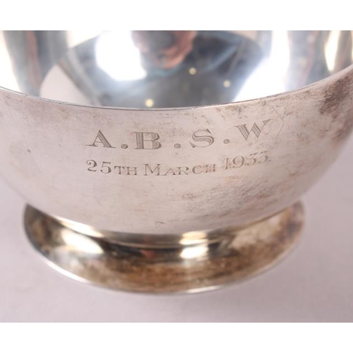 259 - A silver two-handled quaich, 4.8oz troy approx