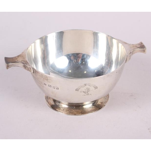 259 - A silver two-handled quaich, 4.8oz troy approx