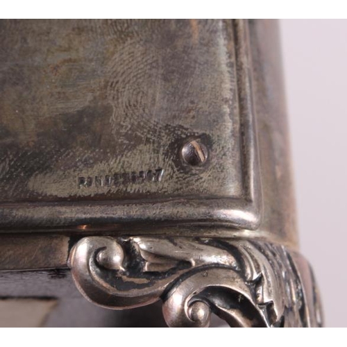 261 - A silver jewellery box, in the form of a dressing table fitted one drawer and with embossed decorati... 