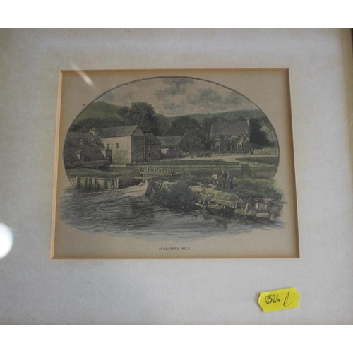 339 - A pair of prints, views of Streatley and Pangbourne, in wooden strip frames, and other local scenes,... 