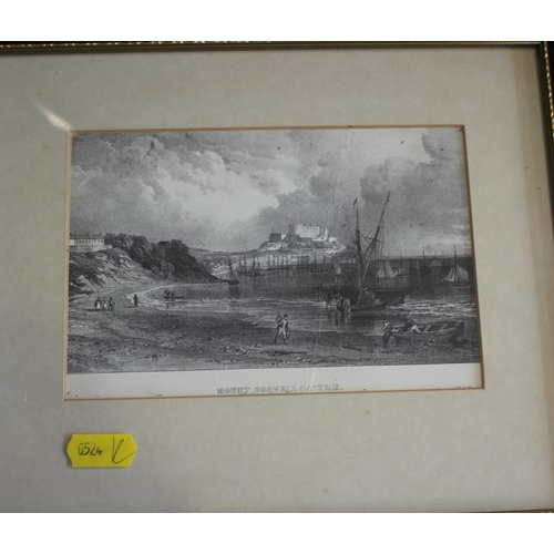 339 - A pair of prints, views of Streatley and Pangbourne, in wooden strip frames, and other local scenes,... 