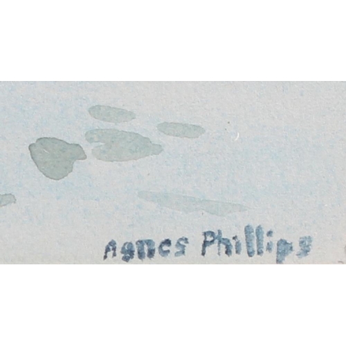 351 - Agnes Phillips: watercolours, 