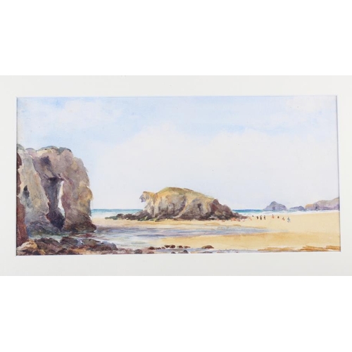 357 - W S Tomkin: watercolours, coastal rock pools, 7 1/2