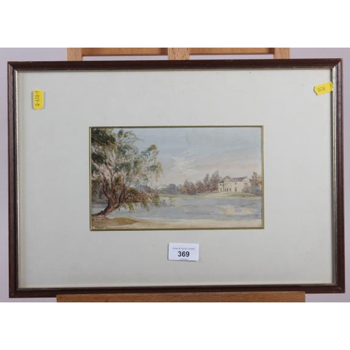 369 - Five 19th century watercolours, rural and coastal scenes, in strip frames