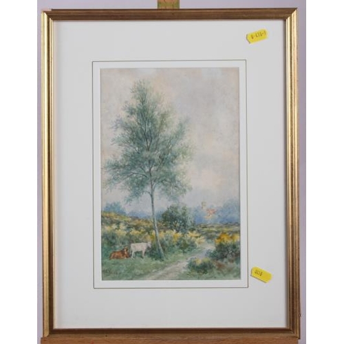 369 - Five 19th century watercolours, rural and coastal scenes, in strip frames