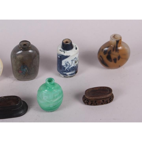 53 - A Canton enamel miniature scent bottle with figure decoration, 2 3/4