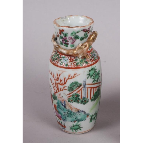 58 - A pale glazed crackle glazed vase, 6 1/2