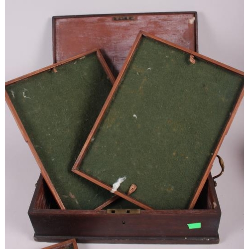 309 - A selection of 19th century and later British and world copper coinage, in an oak collectors box, fi... 