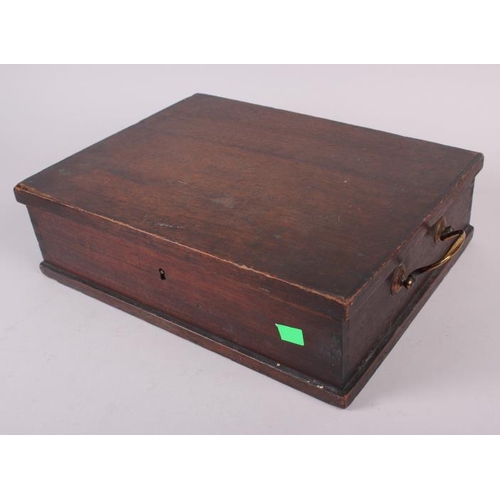 309 - A selection of 19th century and later British and world copper coinage, in an oak collectors box, fi... 