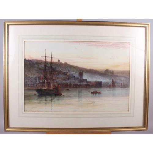 406 - Arthur H Enoch: watercolours, harbour scene, 13