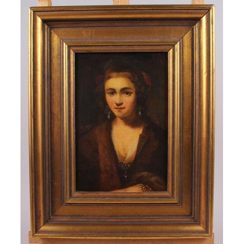 442 - G Romereo: oil on canvas, portrait of a girl, 9